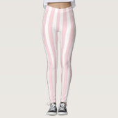 Baby Roze & Witte Streep Leggings (Voorkant)