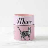 Baby roze witte tablet katten kattenkat Whimsical  Mok (Midden)