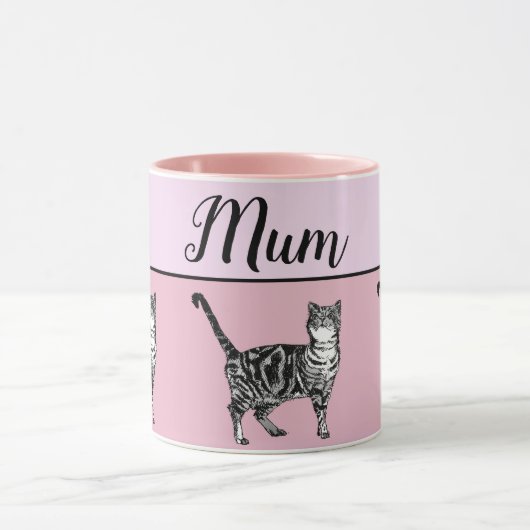 Baby roze witte tablet katten kattenkat Whimsical Mok (Midden)