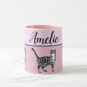 Baby roze witte tablet katten kattenkatten Whimsic Mok (Midden)