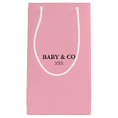 BABY roze zijn een schotel voor meisjes Klein Cadeauzakje (Voorkant)