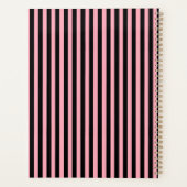 Baby Roze Zwart  Gestreept Naam Planner (Achterkant)