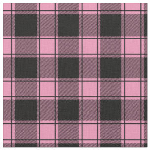Baby Roze & Zwarte Buffalo Plaid Stof