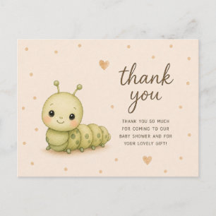 Baby Rupsje Baby Shower Bedankt Briefkaart