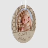 Baby`s 1e kerst Brei foto Ornament (voorkant)