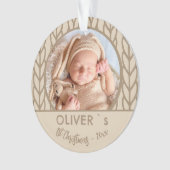 Baby`s 1st Christmas Knitting Photo  Ornament (voorkant)