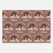 Baby’s 1st Christmas Reindeer Keepsake Photo Inpakpapier Vel (Voorkant)