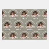 Baby’s 1st Christmas Reindeer Keepsake Photo Inpakpapier Vel (Voorkant 2)