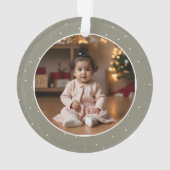 Baby’s 1st Christmas Reindeer Keepsake Photo Ornament (achterkant)