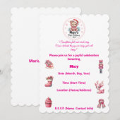 Baby’s eerste kerst – gepersonaliseerde en bewerkb kaart (Voorkant / Achterkant)