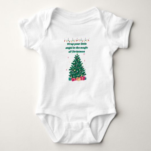 Baby’s eerste kerst – Schattige feestelijke bodysu Romper (Voorkant)