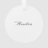 Baby`s Eerste Kerst Script Kerst Foto Ornament (achterkant)