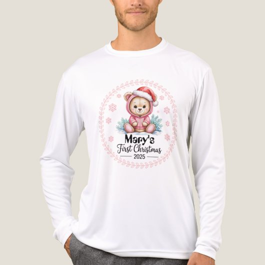 Baby’s eerste kerst T-shirt voor mannen (Voorkant volledig)