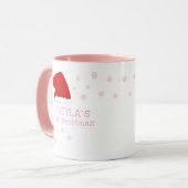 Baby`s Eerste Kerstmis Santa Hoed Sneeuwvlok Koffi Mok (Voorkant links)