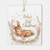 Baby’s First Christmas A Square Keepsake  Keramisch Ornament (Links)