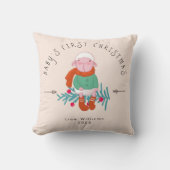 Baby’s First Christmas Adorable Lamb  Ornament Kussen (Voorkant)