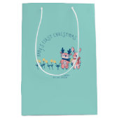 Baby’s First Christmas cute Reindeer Friends Medium Cadeauzakje (Voorkant)