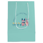 Baby’s First Christmas cute Reindeer Friends Medium Cadeauzakje (Achterkant)