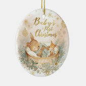 Baby’s First Christmas Double-Sided Ceramic Keramisch Ornament (Rechts)