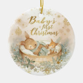 Baby’s First Christmas Double-Sided Ceramic  Keramisch Ornament (Voorkant)