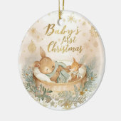 Baby’s First Christmas Double-Sided Ceramic  Keramisch Ornament (Links)
