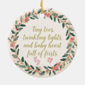 Baby’s First Christmas Double-Sided Ceramic  Keramisch Ornament (Achterkant)