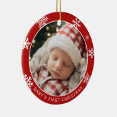 Baby’s First Christmas Double Sided Photo Ornament (Rechts)