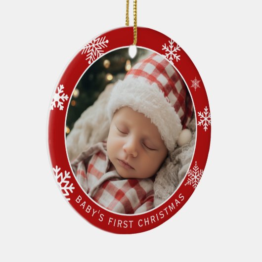 Baby’s First Christmas Double Sided Photo Ornament (Rechts)