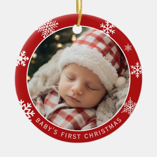 Baby’s First Christmas Double Sided Photo Ornament (Voorkant)