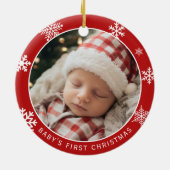 Baby’s First Christmas Double Sided Photo Ornament (Achterkant)