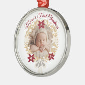 Baby’s First Christmas Gold Wreath Metalen Ornament (Links)