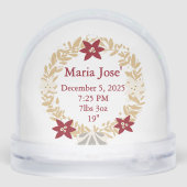 Baby’s First Christmas Gold Wreath Photo Sneeuwbol (Achterkant)