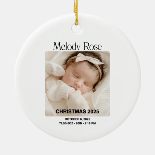 Baby’s First Christmas Ornament (Achterkant)