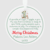 Baby’s First Christmas Ornament  (achterkant)