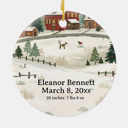 Baby’s First Christmas Ornament – Personalized (Achterkant)