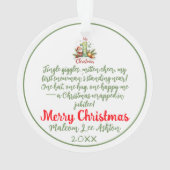 Baby’s First Christmas Ornament – Snowman Keepsake (achterkant)