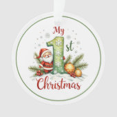 Baby’s First Christmas Ornament – Snowman Keepsake (voorkant)