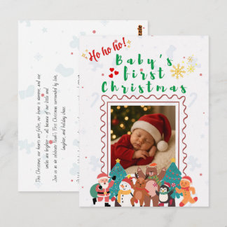 Baby’s First Christmas Personalized Briefkaart