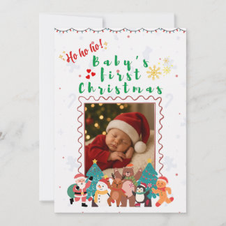 Baby’s First Christmas Personalized Kaart