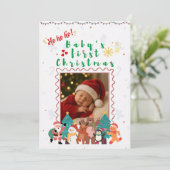 Baby’s First Christmas Personalized  Kaart (Staand voorkant)