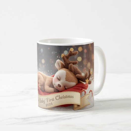 Baby’s First Christmas Personalized Mug Koffiemok (Voorkant rechts)
