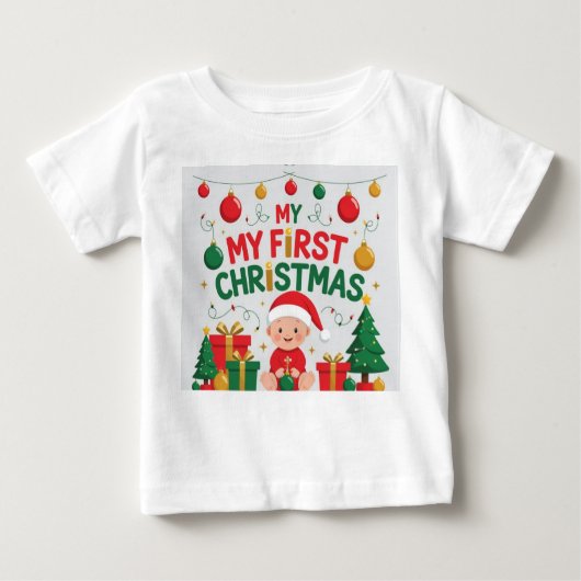 Baby’s First Christmas Shirt | Adorable Xmas Gift (Voorkant)
