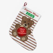 Baby’s First Christmas Teddy Bear Grote Kerstsok (Voorkant (Hangend))