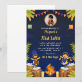 Baby’s First Lohri Celebration Card with Photo Kaart (Voorkant / Achterkant)