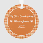 Baby’s First Thanksgiving Fall Floral Photo Ornament (achterkant)
