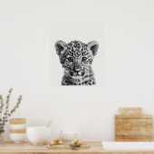 Baby Safari African Oerwoud Animals Leopard Poster (Keuken)