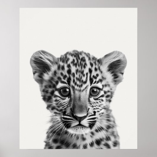 Baby Safari African Oerwoud Animals Leopard Poster (Voorkant)