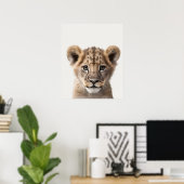 Baby Safari Afrikaanse Jungle Dieren Leeuwenwelp Poster (Thuiskantoor)