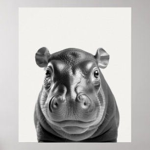 Baby Safari Afrikaanse Jungle Dieren Nijlpaard Poster