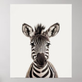 Baby Safari Afrikaanse Jungle Dieren  Zebra Poster (Voorkant)